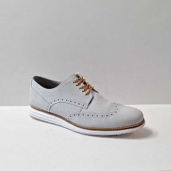 Cole Haan Men\'s Gray Lace Up Business Preppy Grand Wingtip Oxford Shoes Size 9M
